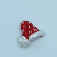 Mini Christmas Hat -Red Patterned